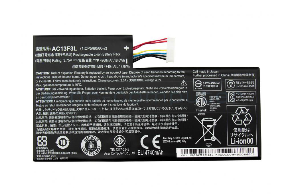 Batterie Pour Acer Iconia W4-821-Z3742G06Aii